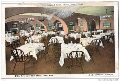 Carte Postale Ancienne de NEW YORK, England Room, Prince George Hotel