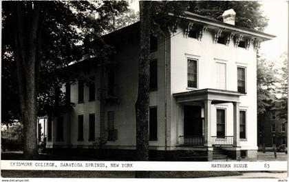 PC US, NY, SARATOGA SPRINGS, SKIDMORE COL, Vintage REAL PHOTO Postcard (b49543)