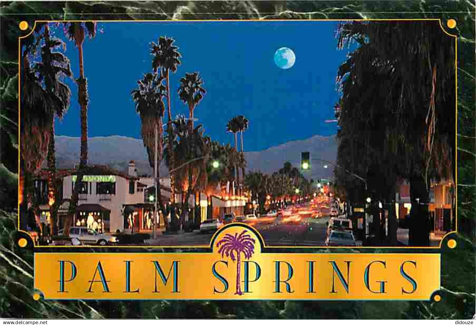 Etats Unis - Palm Springs - Picturesque Palm Canyon Drive at night - Automobiles - Carte Neuve - CPM - Voir Scans Recto-