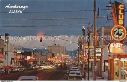 11696756 Anchorage modern city dusk shows Chugach Mountains