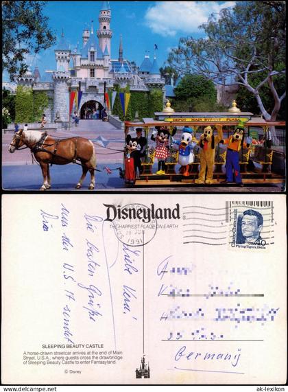 Postcard Anaheim Disneyland SLEEPING BEAUTY CASTLE 1991