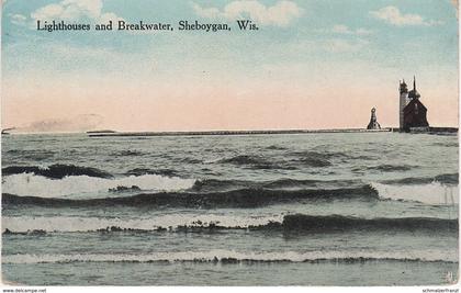 AK Sheboygan Lighthouse Breakwater a Appleton Plymouth Oostburg Fond du Lac Cleveland Wisconsin WI United States USA