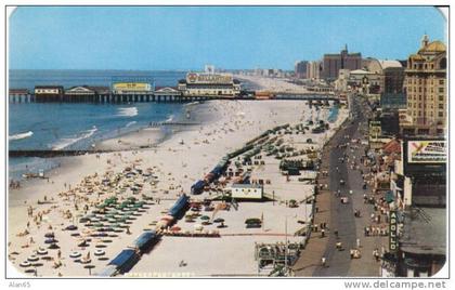 Atlantic City NJ New Jersey, New York Avenue View Pier, c1950s/60s Vintage Postcard