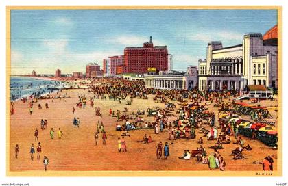 Etats Unis - Atlantic City - Beach front of Hotels