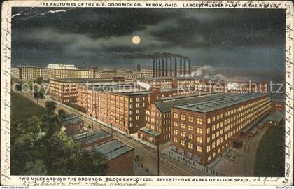 11694409 Akron Ohio B. F. Goodrich Co Factories at night Largest Rubber Plant in