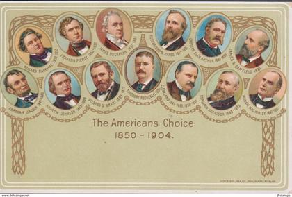 1907. USA. Postcard The Americans Choice 1850 - 1904. Beautiful card with all the presidents from that per... - JF437352