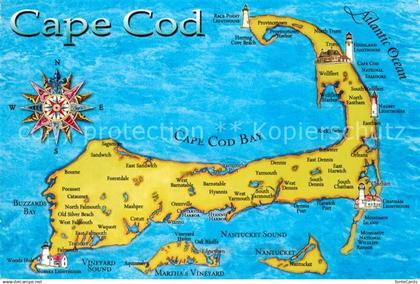 73512866 Cape Cod Mass. Panoramakarte Cape Cod Mass.