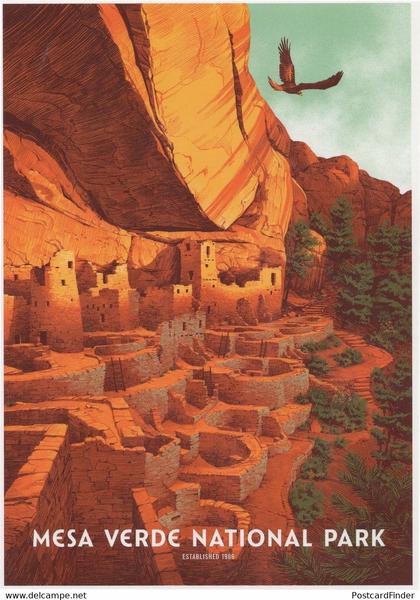 Mesa Verde USA National Park Colorado Kestrel USA Postcard