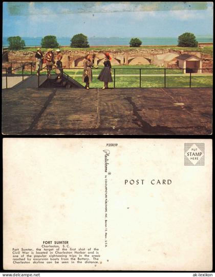 Postcard Charleston FORT SUMTER Charleston, S. C., USA 1960