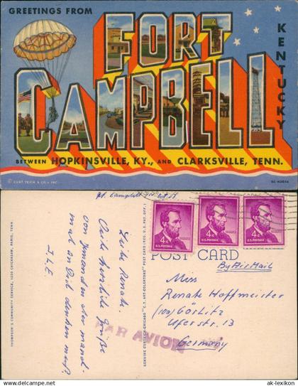 Postcard Hopkinsville Kentucky MB Fort Cambell 1938