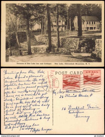 USA United States of America Terraces  Cottages Adirondack Mountains N. Y. 1954