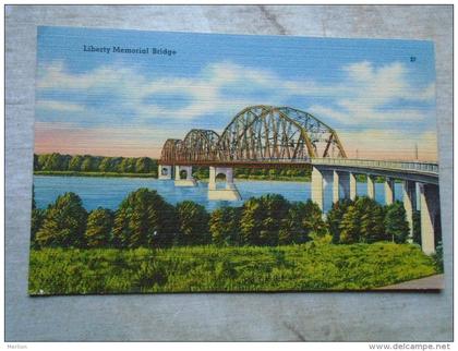 D143477 Liberty Memorial Bridge spanning Missouri River on U.S. Highway 10 between Bismark and Mandan, North Dakota ND