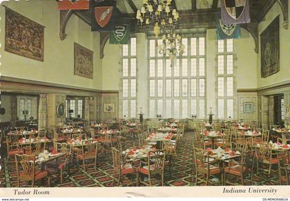 Bloomington IN - Indiana University Tudor Room Postcard 1983