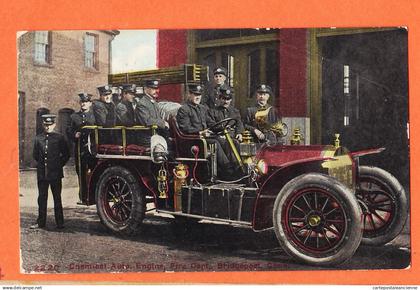 23960 / ⭐ Rare Carte-Photo BRIDGEPORT Connectitut Chemical Auto Engine Fire Automobile Pompiers DANZIGERBERMAN New-Haven