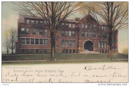 Bridgeport Connecticut, Protestant Orphan Asylum Religious Orphange, c1900s Vintage Postcard