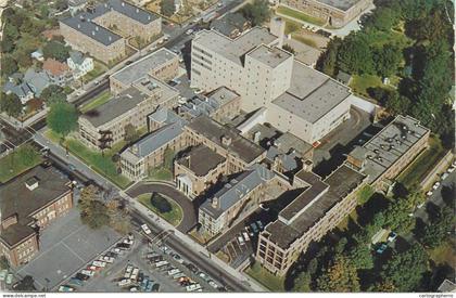 Postcard USA Connecticut Bridgeport hospital aerial 1961