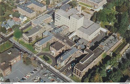 Postcard USA CT - Connecticut Bridgeport hospital aerial