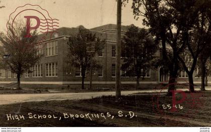 HIGH SCHOOL, BROOKINGS, S.D. - REAL PHOTO