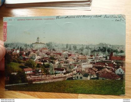 Cpa couleur - General View of AUBURN, California - 1908