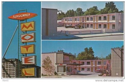 Caldwell ID Idaho,  Sundowner Motel, Lodging, Auto, Great Sign, c1960s/70s Vintage Postcard