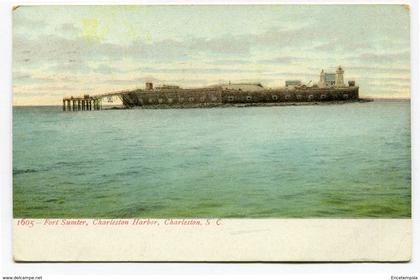 CPA - Carte postale - Etats-Unis - Charleston - Fort Sumter - Charleston Harbor - 1907  (CP2347)