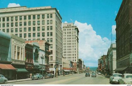 Chattanooga Tennessee, Business District Street Scene, Autos, c1950s Vintage Postcard