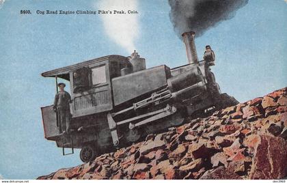 ETATS-UNIS - CO - Colorado - Cog Road Engine Climbing Pike's Peak