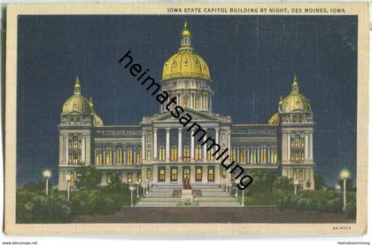 Iowa - Des Moines - State Capitol Building by night