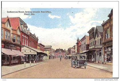 DELAWARE (DE). - DOVER. Lockerman street, looking towards post office.