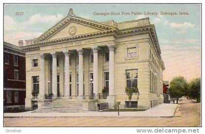 DUDUQUE IOWA 8727 CARNEGIE STOUT FREE PUBLIC LIBRARY