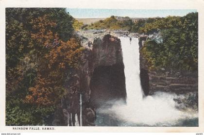 Rainbow Falls Hawaii, Near Hilo, Waterfall c1910s/20s Vintage Postcard