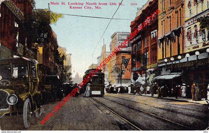 Kansas City - Main Street looking North from 12th Street - Kansas - United States