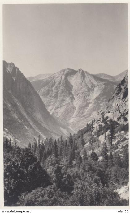 Kings Canyon National Park California, South Fork Kings River, The Sphinx Mist Falls, c1920s Vintage Real Photo Postcard