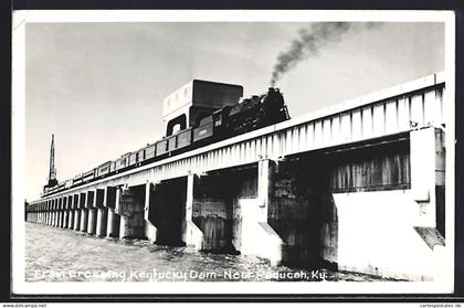 AK Paducah, KY, Train Crossing Kentucky Dam