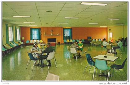 Nazareth KY Kentucky, Lodge Recreational Center Interior View, Nazareth College, Blacks, c1950s/60s Vintage Postcard