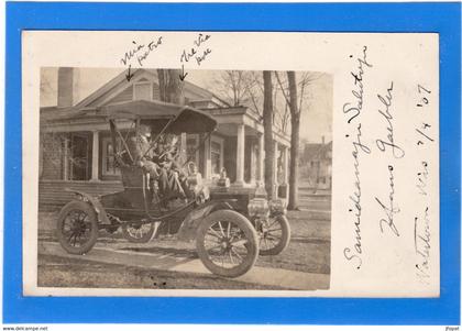 ETATS UNIS - WATERTOWN carte photo, belle voiture ancienne