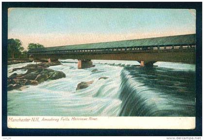 67009 / NH - New Hampshire > Manchester - MERRIMAC RIVER - AMOSKEAG FALLS United States Etats-Unis USA PC mint postcard