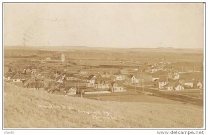 Mandan ND North Dakota, Mandan Panorama View, 1900s Vintage Real Photo Postcard