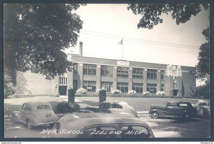 MI Michigan ZEELAND High School 1954 Real Photo