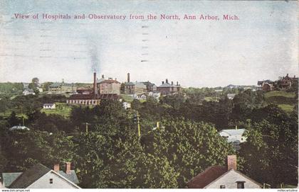 MICHIGAN - View of Hospitals and Observatory, Ann Arbor 1913