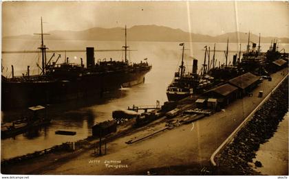 PC CPA US, N CAROLINA,TOWNSVILLE, JETTY SHIPPING, REAL PHOTO POSTCARD (b6399)