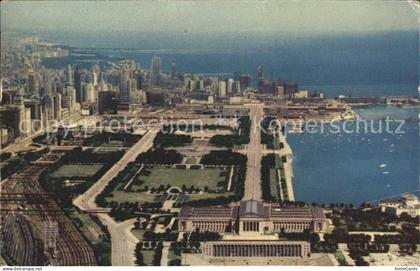 11688156 Chicago_Illinois Lake Shore Drive Park Beach Yacht anchorage aerial vie