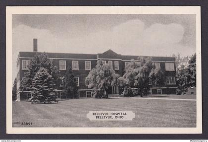 Postcard, United States, Bellevue OH, Bellevue Hospital