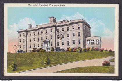 Postcard, United States, Fremont OH, Memorial Hospital