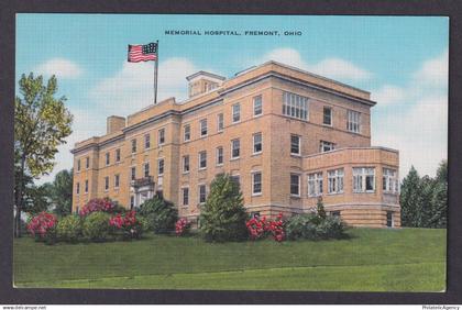 Postcard, United States, Fremont OH, Memorial Hospital