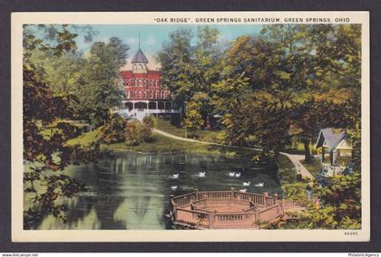 Postcard, United States, Green Springs OH, Oak Ridge, Green Springs Sanitarium