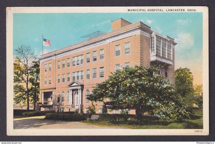 Postcard, United States, Lancaster OH, Lancaster Municipal Hospital