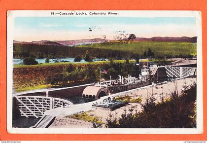 33661 / ⭐ COLUMBIA River OR-Oregon Cascade LOCKS Paddle steamer 1924 à Veuve LEGER Le Havre