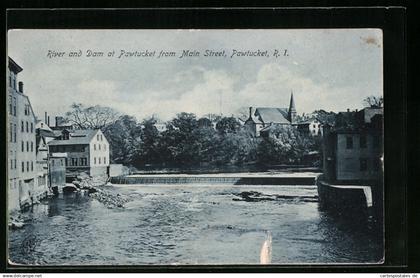 AK Pawtucket, RI, River and Dam from Main Street