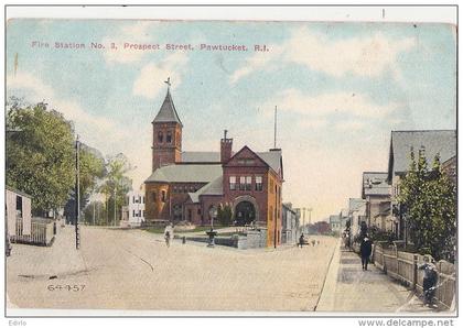 Fire station Prospect street PAWTUCKET - caserne de Pompiers - écrite/written - TTB